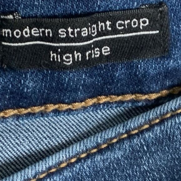 Sanctuary Denim Crop Jeans Womens 32 High Rise Modern Straight Blue - Picture 6 of 13
